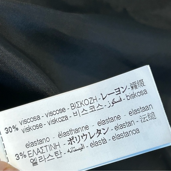 Zara black tailored suit vest V-neck front button closure welt pocket XXL NWT - Picture 9 of 12